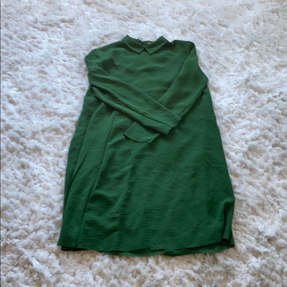 COS mini shift dress with collar and slits